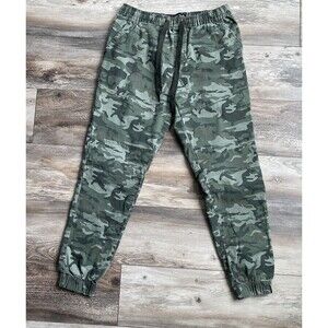Free Planet Olive Camo Women’s Joggers Size Medium Cotton Spandex Blend